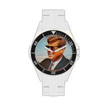 JFK in Living Color Wristwatches at Zazzle