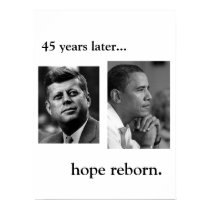 JFK / OBAMA POSTER - HOPE REBORN posters