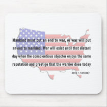 JFK Peace Quote Mouse Pads
