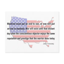 JFK Peace Quote Postcard