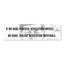 JFK Peaceful Revolution Quote Bumper Sticker bumper stickers