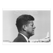 JFK "Peaceful Revolution" Quote Gifts Cards & Tees postcards