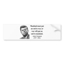 JFK Quote 1b bumper stickers