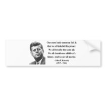 JFK Quote 2b bumper stickers