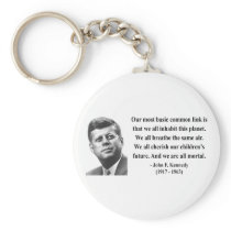 JFK Quote 2b Key Chain
