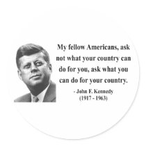 JFK Quote 3b stickers