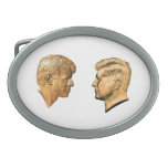 JFK & RFK Cameos Oval Belt Buckles