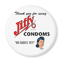 Jiffy Brand Condom Gear! magnets by RudeDude Jiffy Brand Condom Gear! magnets
