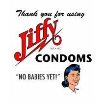 Jiffy Brand Condom Gear! t-shirts