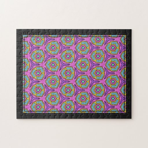 Jig Saw Puzzle - Abstract Repeat Patterns Framed