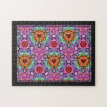Jig Saw Puzzle - Abstract Repeat Patterns Framed