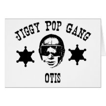 Jiggy Pop Gang Otis The Police Man Cop Greeting Cards