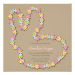 Jigsaw Bunny Baby Girl Photo Birth Announcement