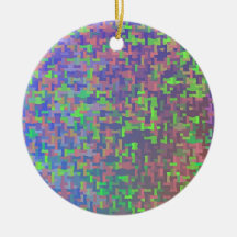 Jigsaw Chaos - Colorful Abstract Pattern Christmas Tree Ornaments
