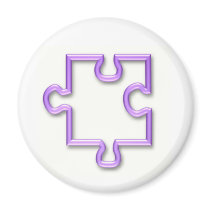 Jigsaw Cutout Round Magnet magnets