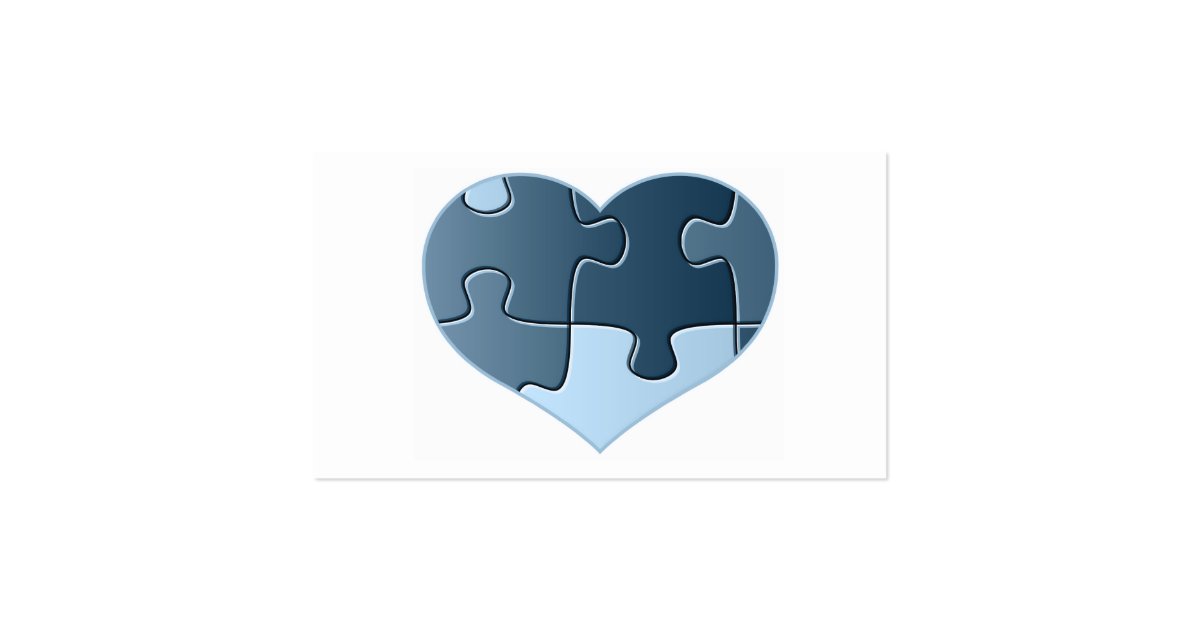 Jigsaw Heart Business Card Zazzle