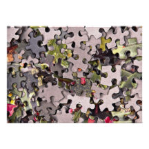 Jigsaw puzzle background custom invitation