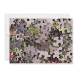 Jigsaw puzzle background custom invitation