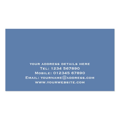 Jigsaw Puzzle Business Card (back side)
