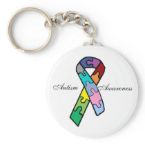 Jigsaw ribbon key chain
