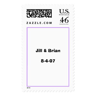 Jill & Brian8-4-07 Postage Stamps