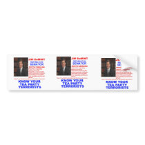 Jim DeMint - Tea Party Terrorist -South Carolina Bumper Stickers