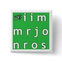 Jim Morrison Anagram Button