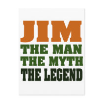 JIM - the Man, the Myth, the Legend! postcards