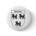 Jimenez Coat of Arms/Family Crest Buttons