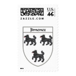 Jimenez Coat of Arms/Family Crest Postage Stamp