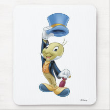 Jiminy Cricket Lifting His Hat Disney Mousepad