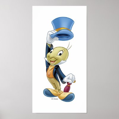 Jiminy Cricket Lifting His Hat Disney posters