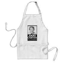 Jimmy Carter Distressed Black And White aprons