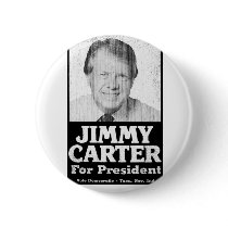 Jimmy Carter Distressed Black And White buttons