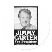 Jimmy Carter Distressed Black And White stickers