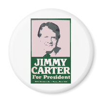 Jimmy Carter Distressed Cut Out Look Magnet