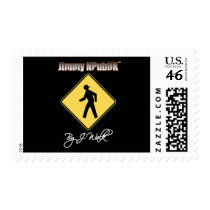 Jimmy NPubliK Logo Black Postage Stamp