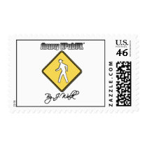Jimmy NPubliK Logo White Postage Stamp