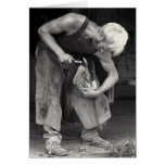 Jimmy Ruder shoeing,  cards
