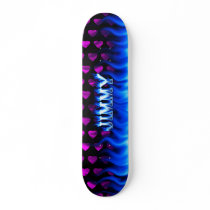 Jimmy skateboard blue fire and flames design by skatersollie Jimmy skateboard blue fire and flames design