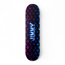 Jimmy skateboard blue fire and flames design by skatersollie Jimmy skateboard blue fire and flames design