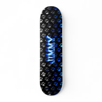 Jimmy skateboard blue fire and flames design by skatersollie Jimmy skateboard blue fire and flames design