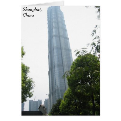 Jin Mai Tower, Shanghai, China Cards by joshuareeves
