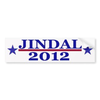 Jindal 2012 Bumper Sticker bumpersticker