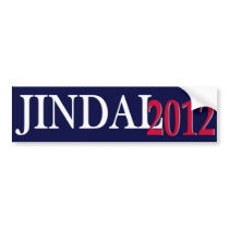 Jindal 2012 bumper sticker simple I bumper stickers by CleverSays Jindal 2012 bumper sticker simple I bumper stickers