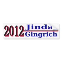 Jindal Gingrich for President 2012 Bumper Sticker bumper stickers by CleverSays Jindal Gingrich for President 2012 Bumper Sticker bumper stickers