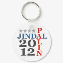 Jindal Palin 2012 keychains by SoCalTeeShirts Jindal Palin 2012 keychains