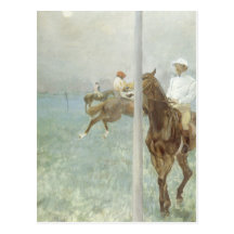 Jinetes ante la raza de Edgar Degas Postales