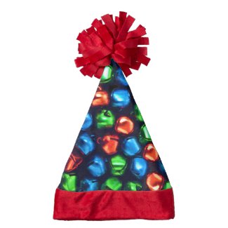 Jingle All the Way Red, Green & Blue Santa Hat