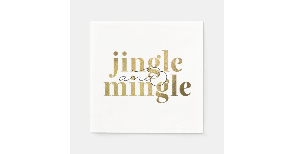 jingle and mingle christmas holiday party paper napkin personalized gifts christmas
